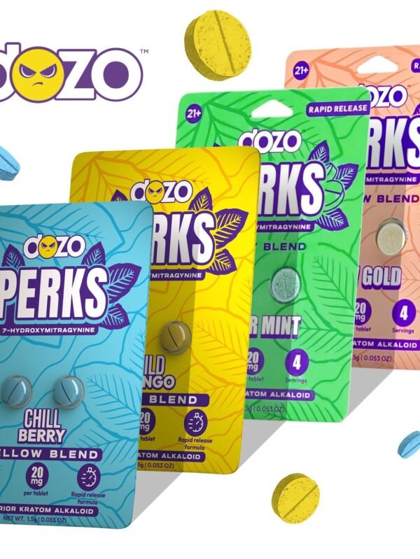 PERKS KRATOM TABS 5 PACK 1,250mg